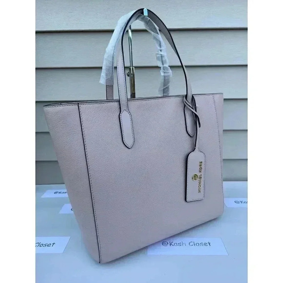 Michael Kors Sinclair Tote Bag Large Pebbled Leather Soft Pink - Picture 2 of 11